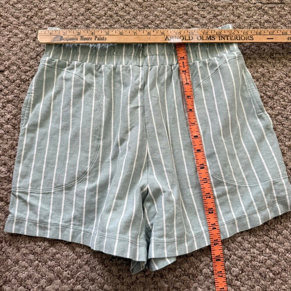 Madewell | Organic Cotton Sz M Crop Top/Shorts Set Stripes Preppy Summer Casual - Picture 7 of 9